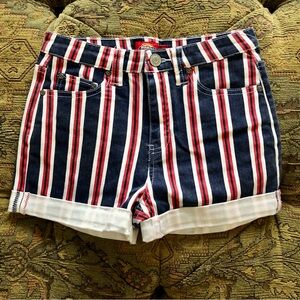 Dickies *NWOT* High-Rise Shorts Red White & Blue Stripe Size 25/1